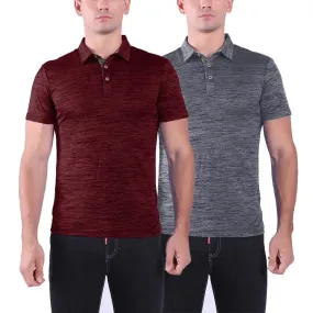 2 Pack Men Short Sleeve Golf Shirts