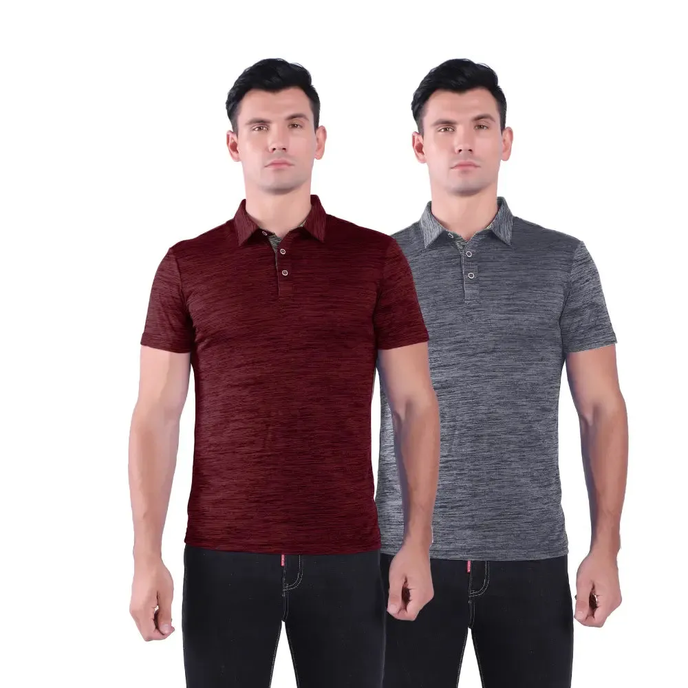 2 Pack Men Short Sleeve Golf Shirts