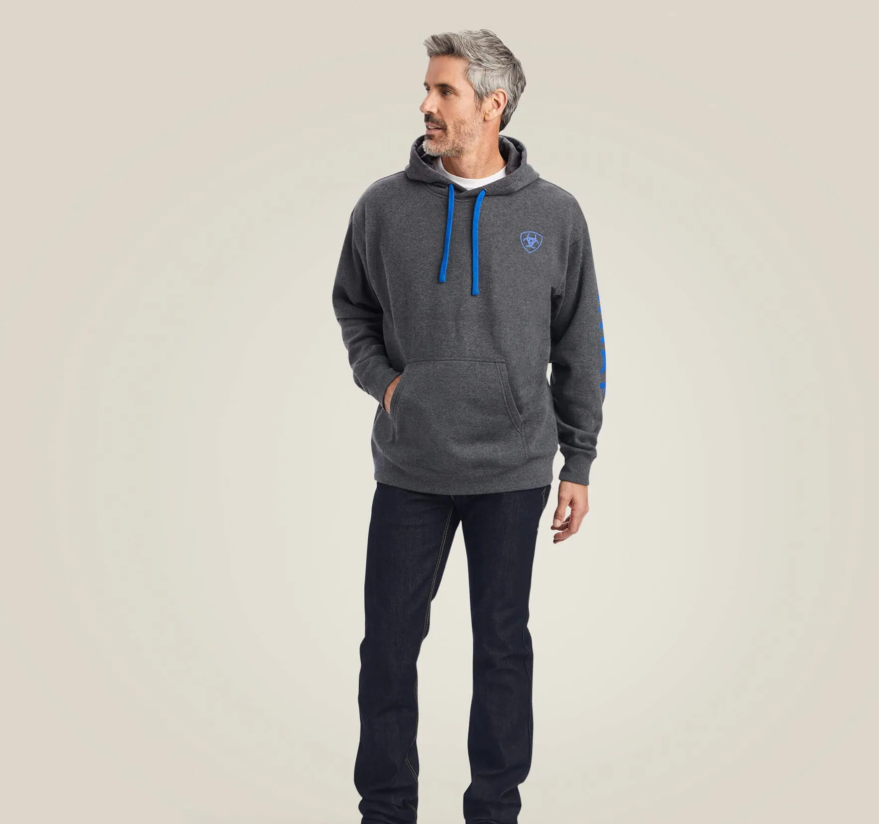 Ariat Logo Hoodie Charcoal Heather