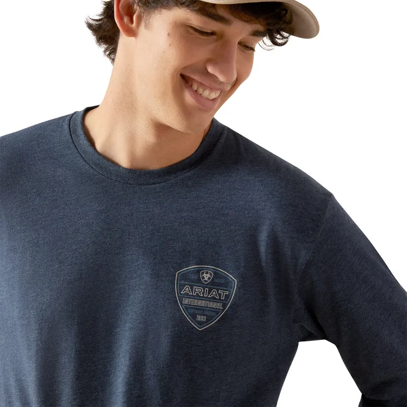 Ariat Men's Ariat Crestline T-Shirt, Navy Heather