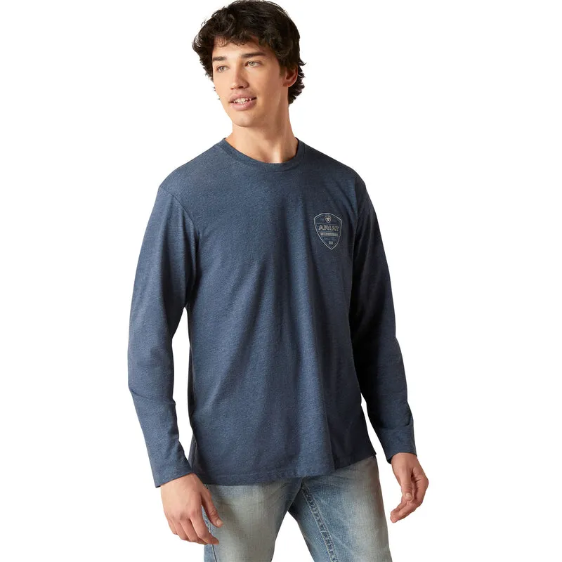 Ariat Men's Ariat Crestline T-Shirt, Navy Heather