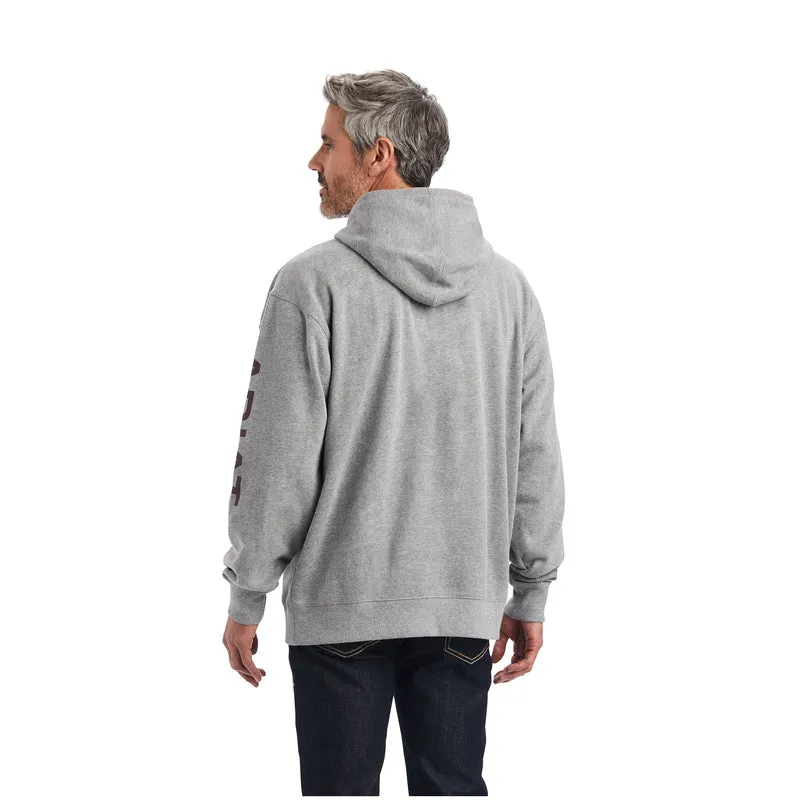 Ariat Men's Ariat Logo Hoodie, Heather Grey