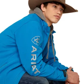 Ariat Men's Logo 2.0 Softshell Jacket, Mykonos Blue