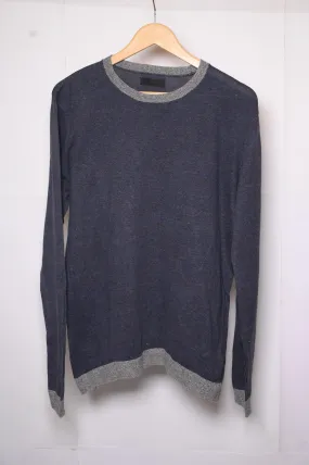 Asos Blue and Grey Sweatshirt - Medium