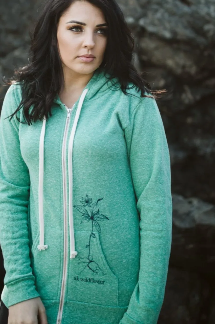 Beach Grass AK Wildflower Triblend Zipped Hoody $69.00