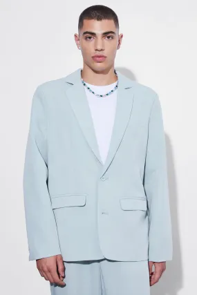 Boohoo Oversized Single Breasted Suit Jacket, Sage