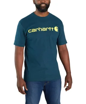 Carhartt K195 Signature Logo T-Shirt - Night Blue Heather