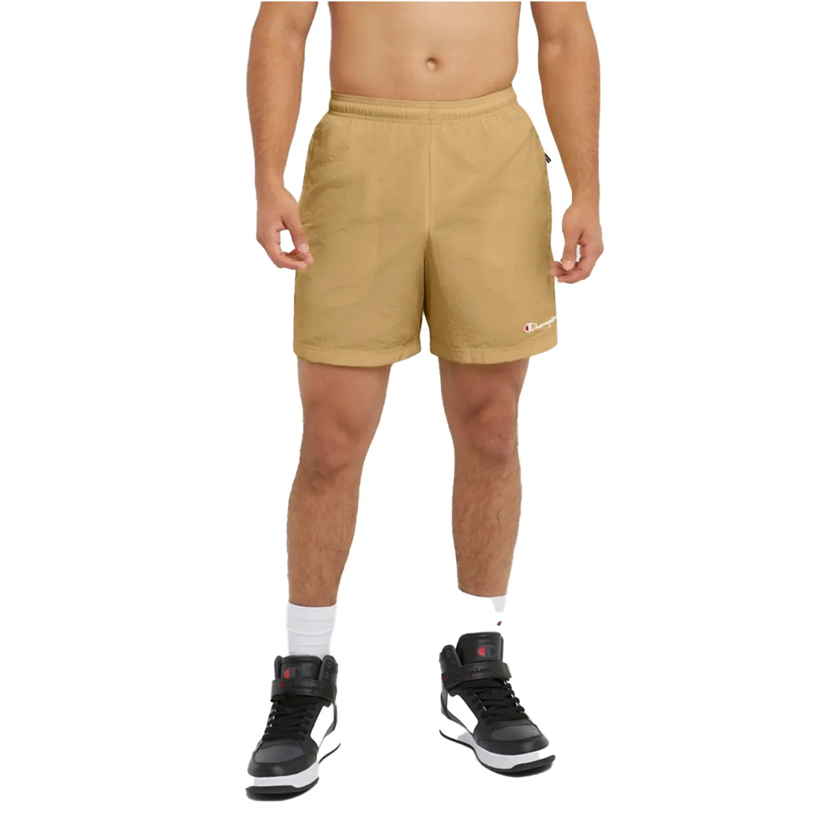 Champion Men's 6" Nylon Warm-Up Shorts with Mesh Liner