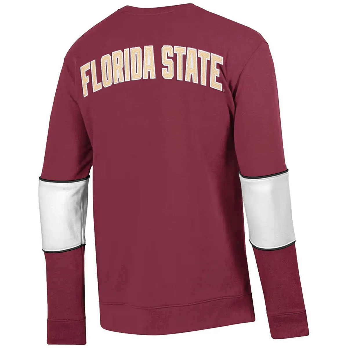 Champion Men's Seminole Logo/Florida State Super Fan Crew Fleece - Garnet/White