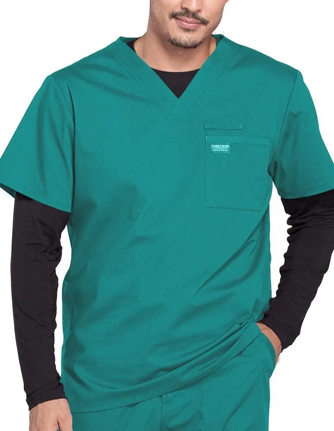 Cherokee Workwear Professionals Men's V-Neck Basic Scrubs Top