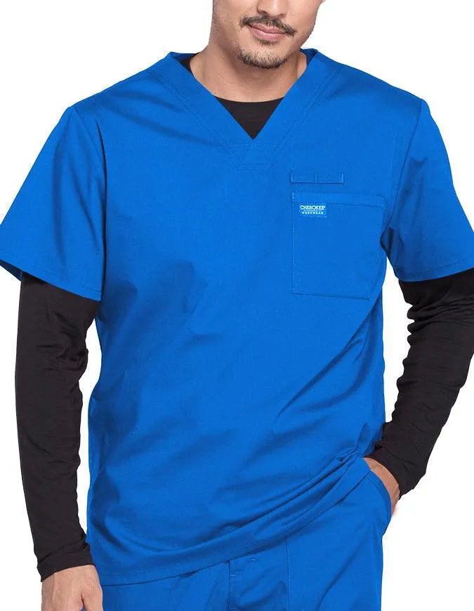 Cherokee Workwear Professionals Men's V-Neck Basic Scrubs Top