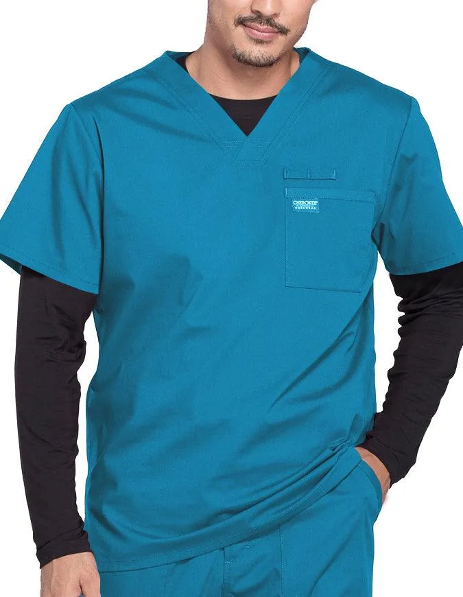 Cherokee Workwear Professionals Men's V-Neck Basic Scrubs Top