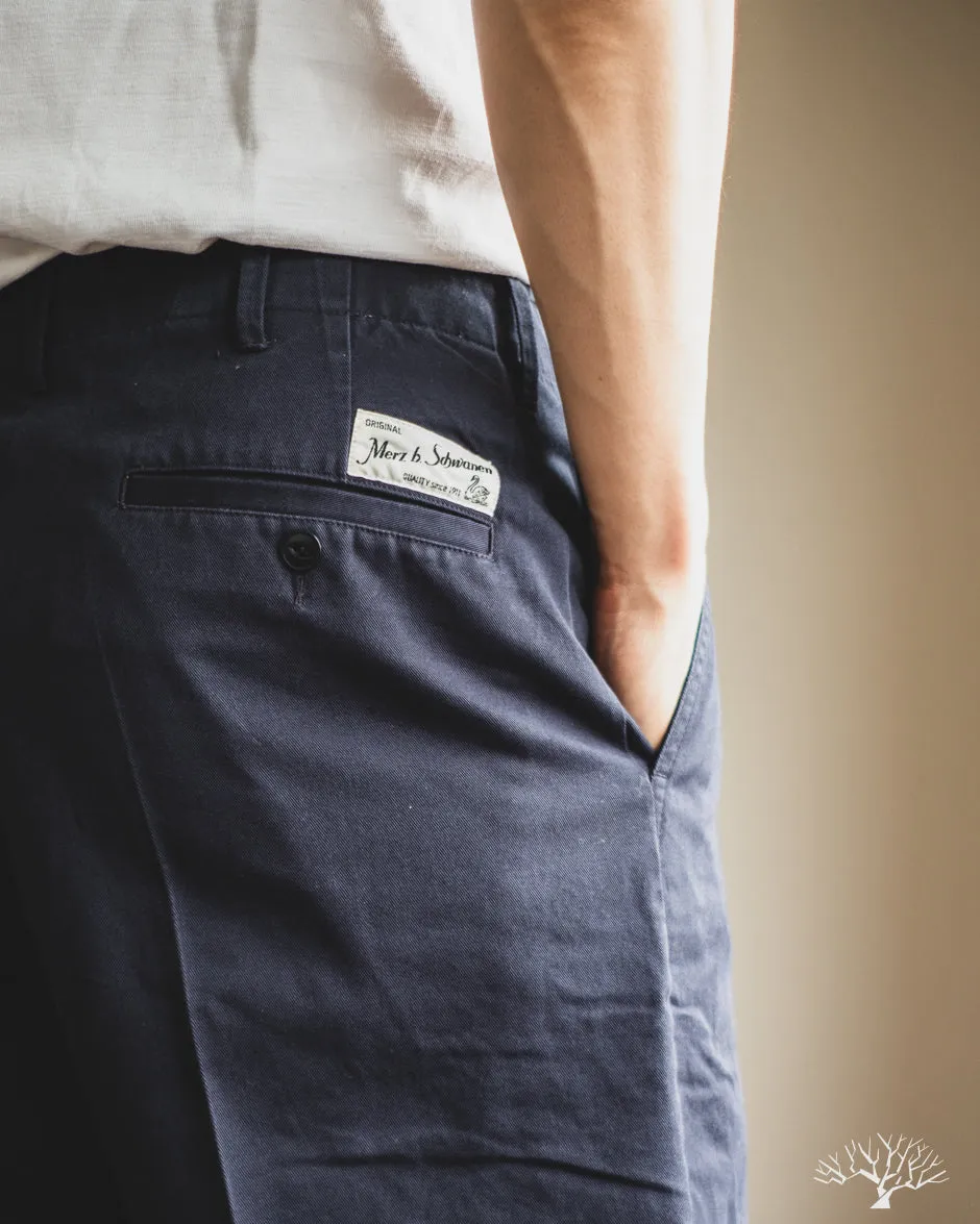 CHINO01 - Wide Cut Chinos - Dark Navy