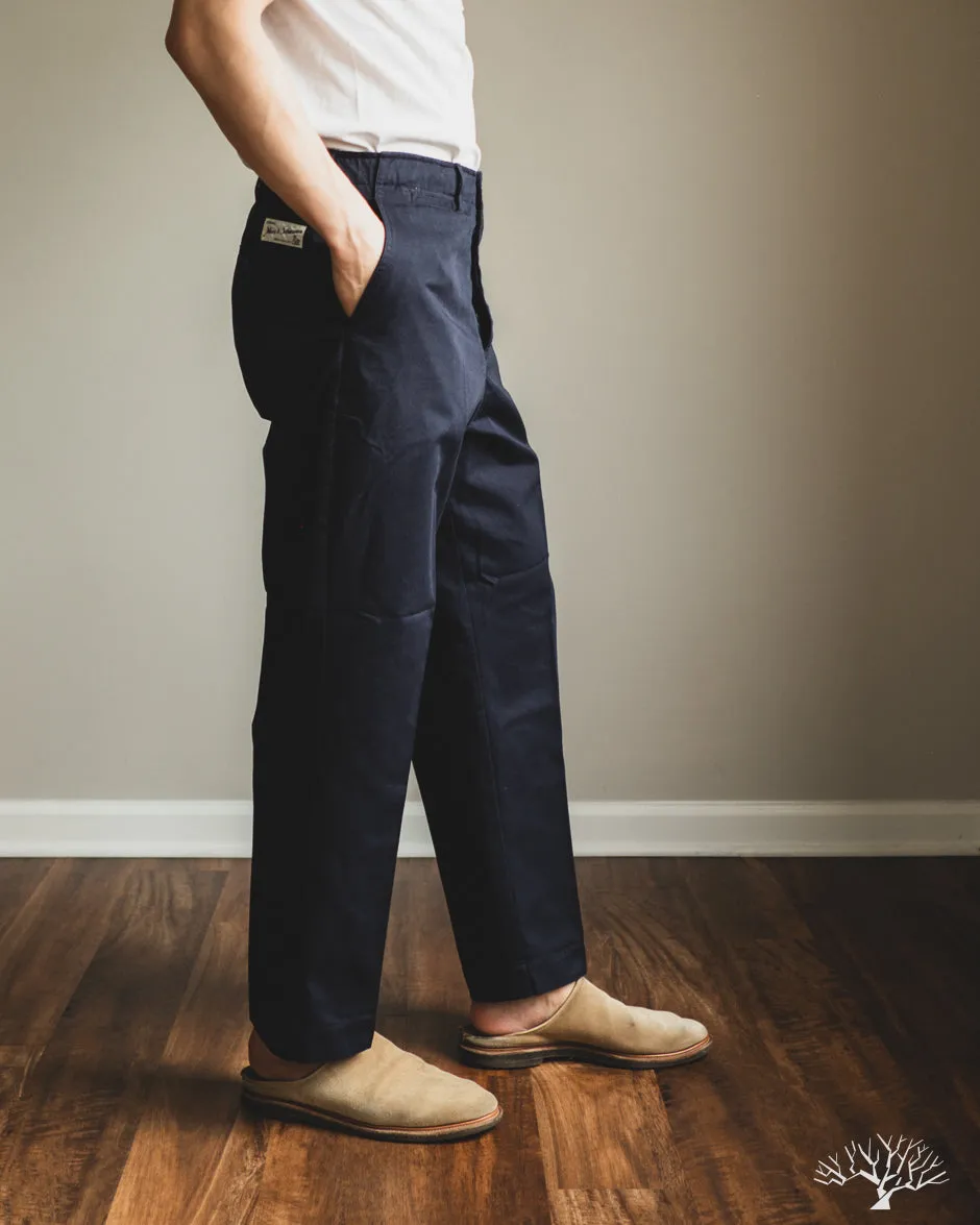 CHINO01 - Wide Cut Chinos - Dark Navy