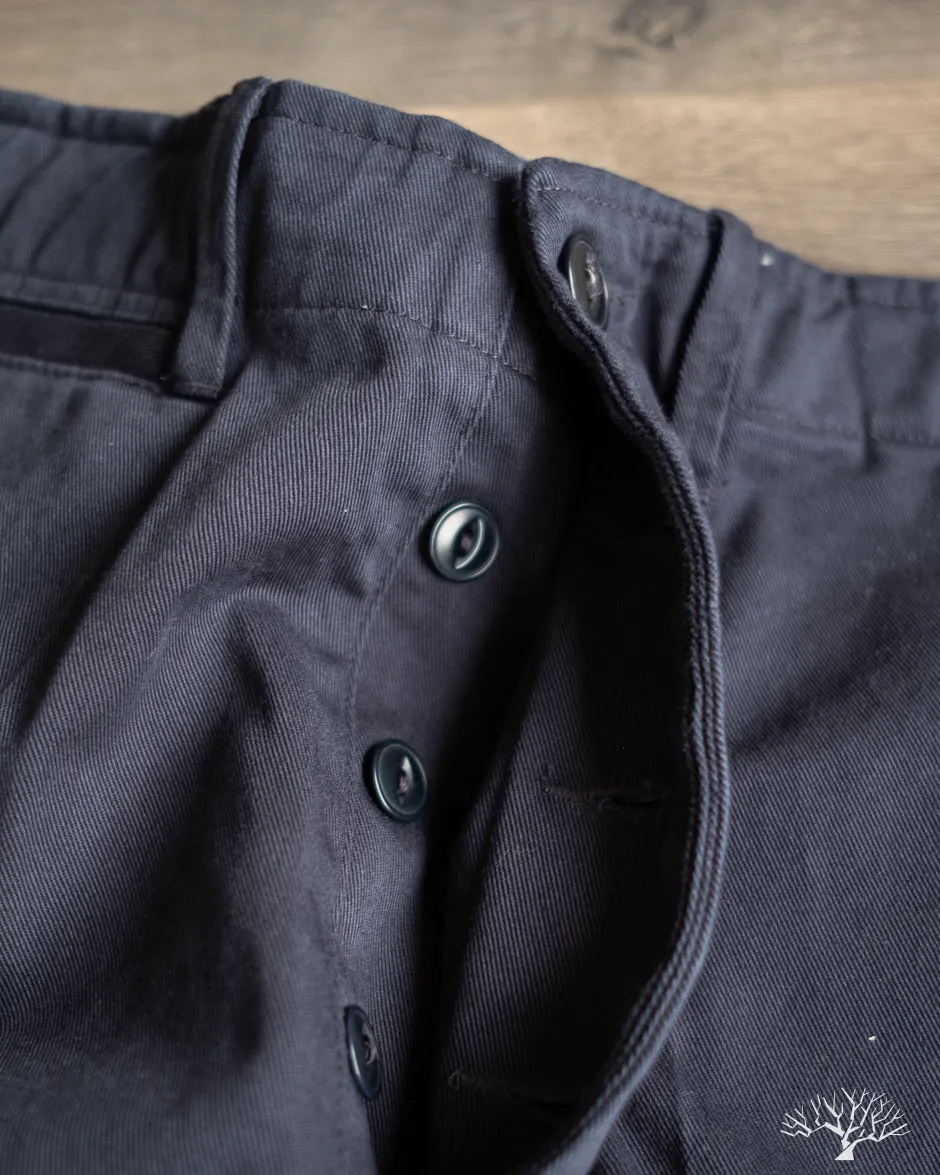 CHINO01 - Wide Cut Chinos - Dark Navy