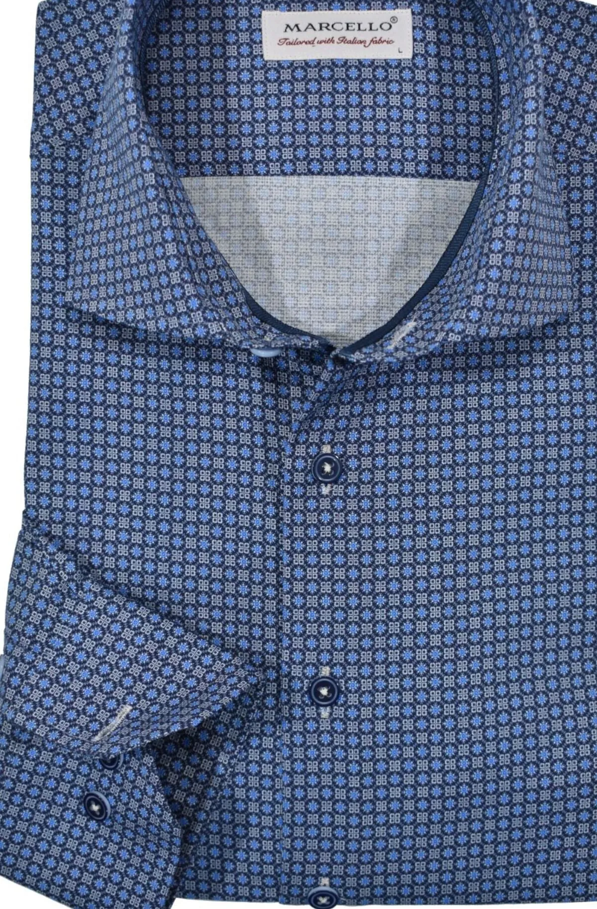 CM0W753 - Cuadra blue casual fashion cotton shirt for men