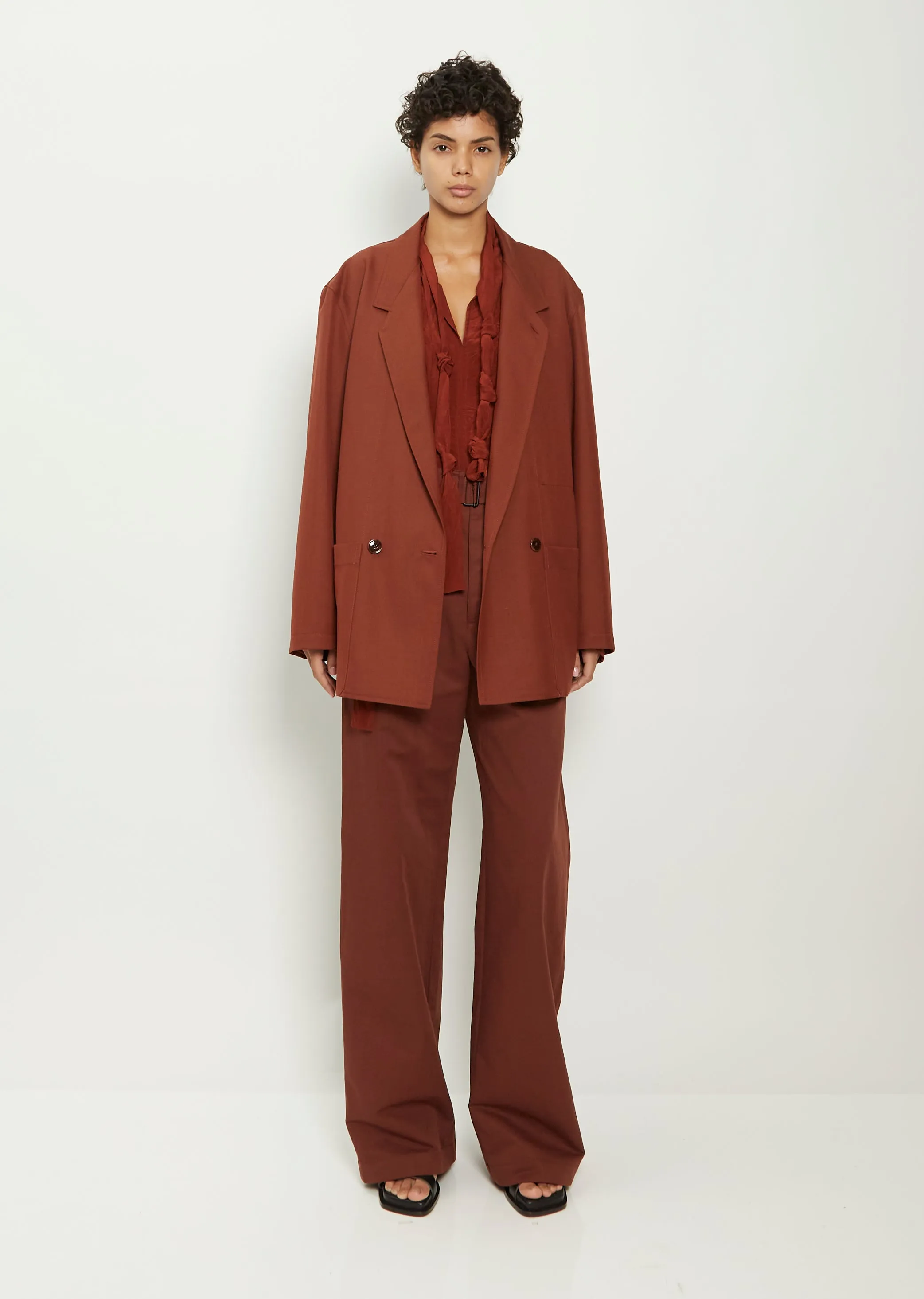 DB Workwear Suiting Wool Blazer — Cherry Mahogany