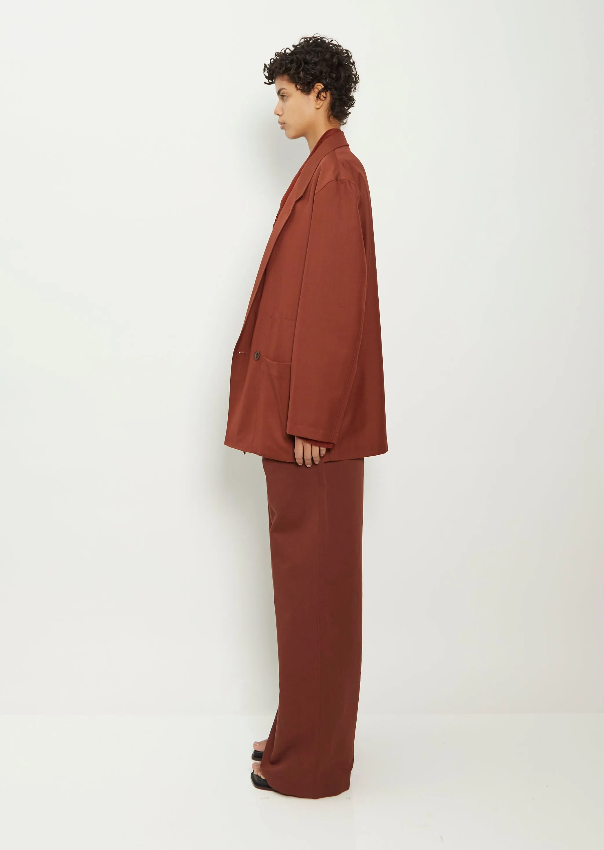 DB Workwear Suiting Wool Blazer — Cherry Mahogany