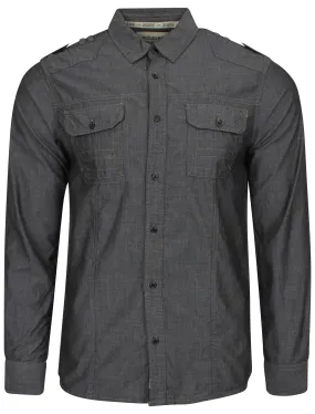 Dissident Marvel Chambray Shirt in Black