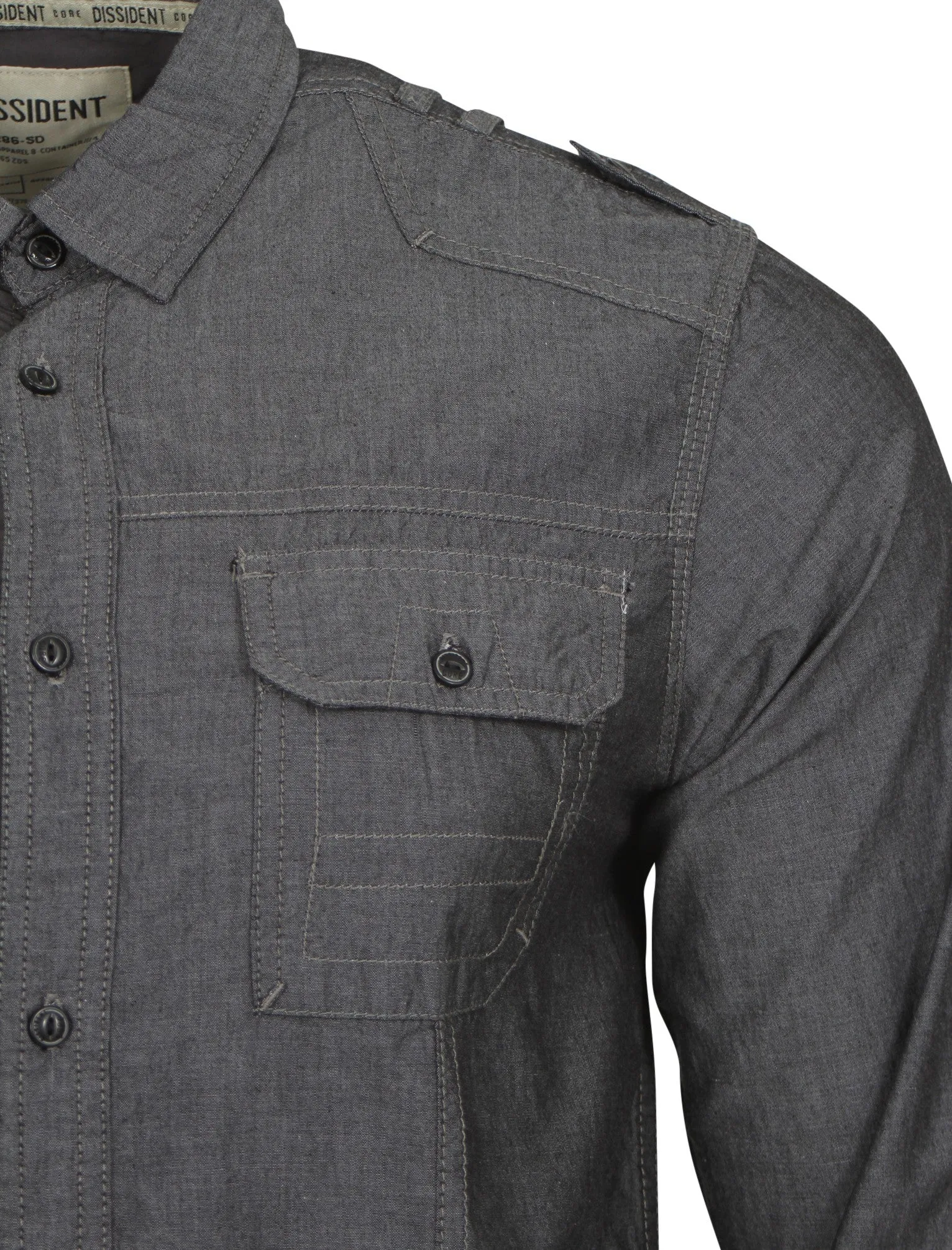 Dissident Marvel Chambray Shirt in Black