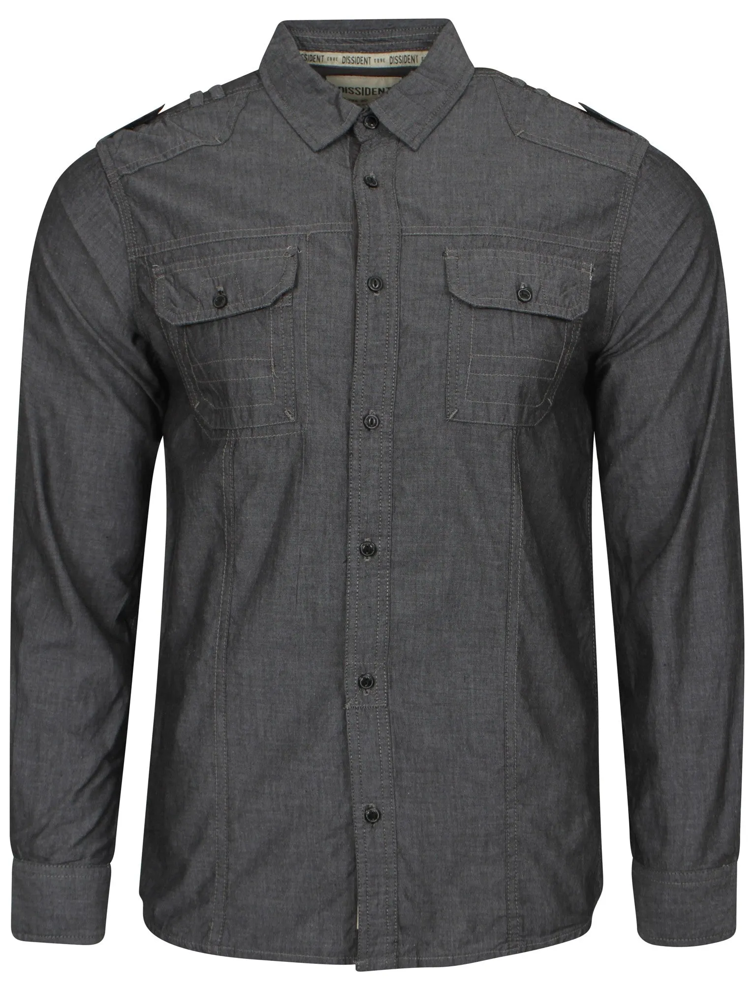 Dissident Marvel Chambray Shirt in Black