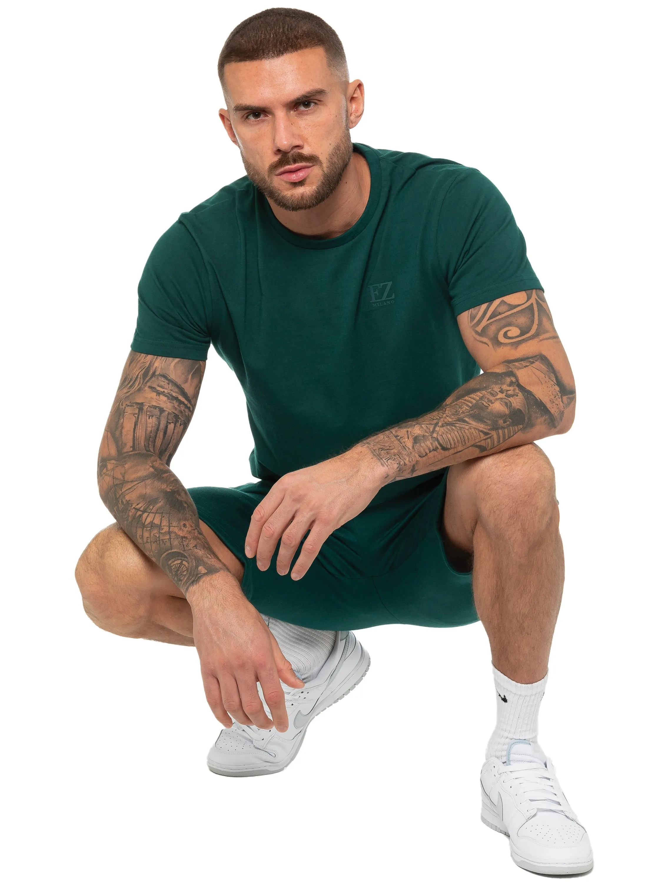 Enzo | Mens T-Shirt Tracksuit Set With Shorts