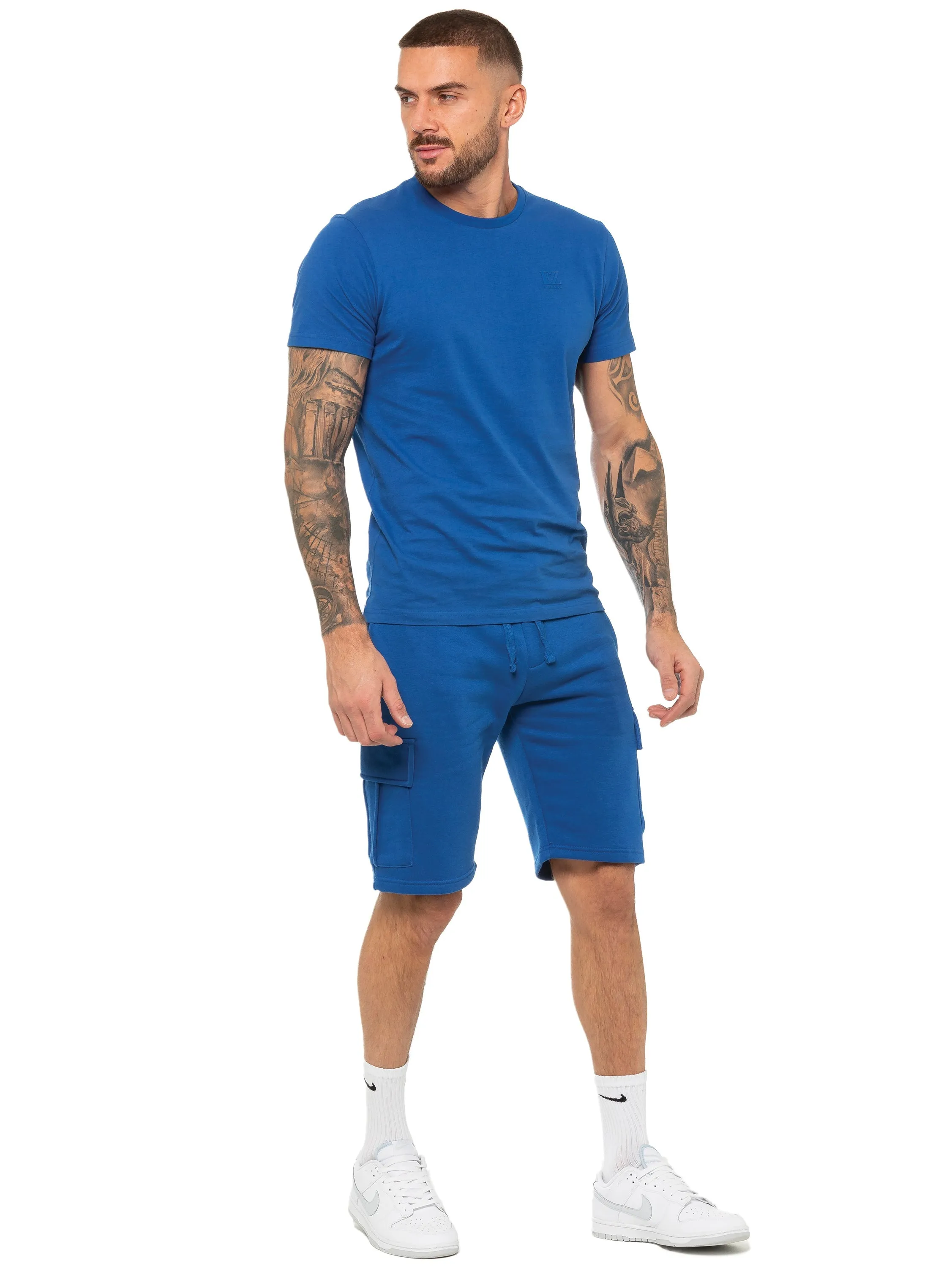 Enzo | Mens T-Shirt Tracksuit Set With Shorts