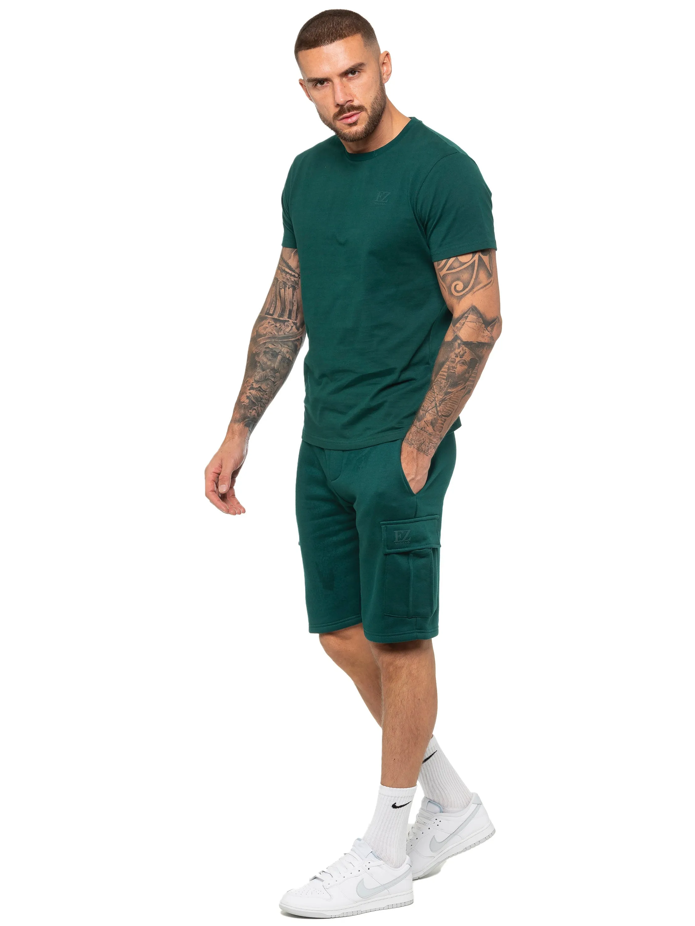 Enzo | Mens T-Shirt Tracksuit Set With Shorts