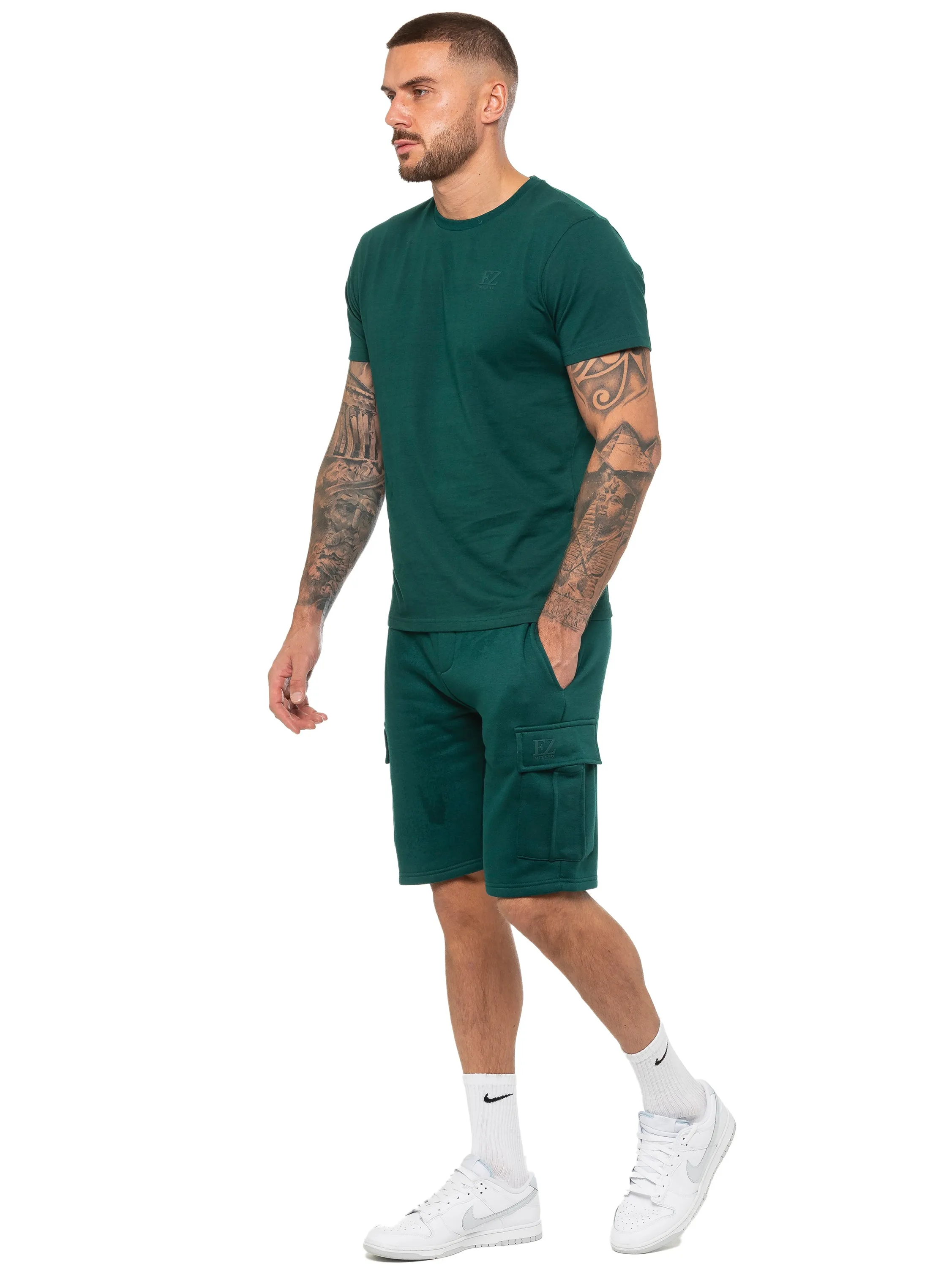 Enzo | Mens T-Shirt Tracksuit Set With Shorts