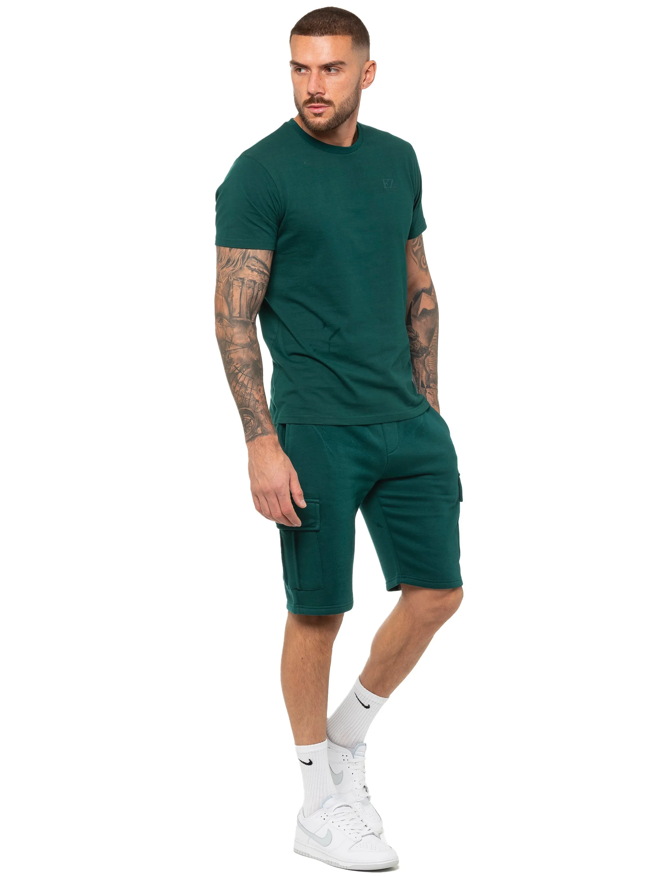 Enzo | Mens T-Shirt Tracksuit Set With Shorts