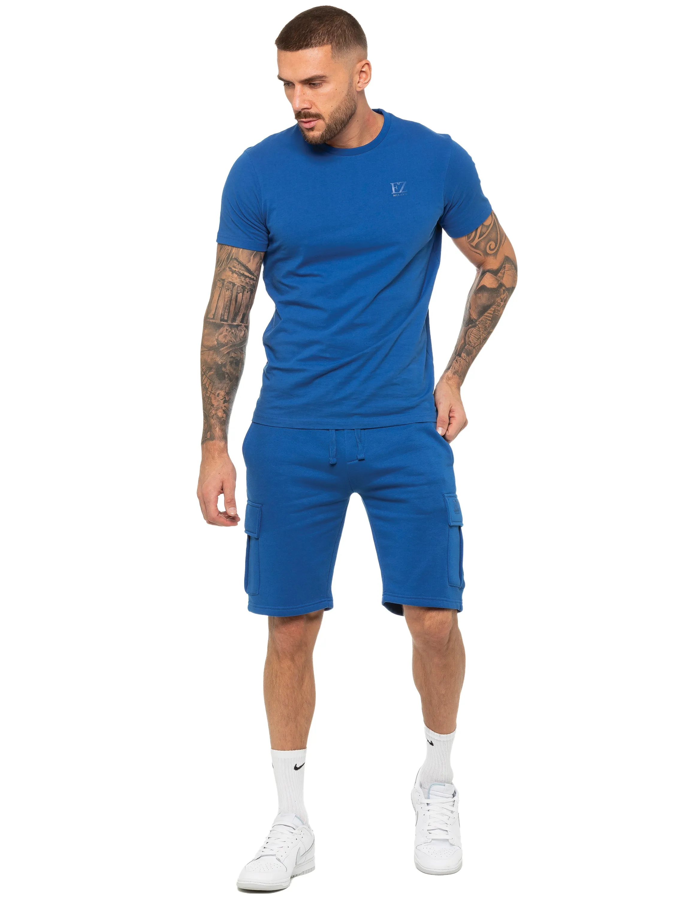 Enzo | Mens T-Shirt Tracksuit Set With Shorts