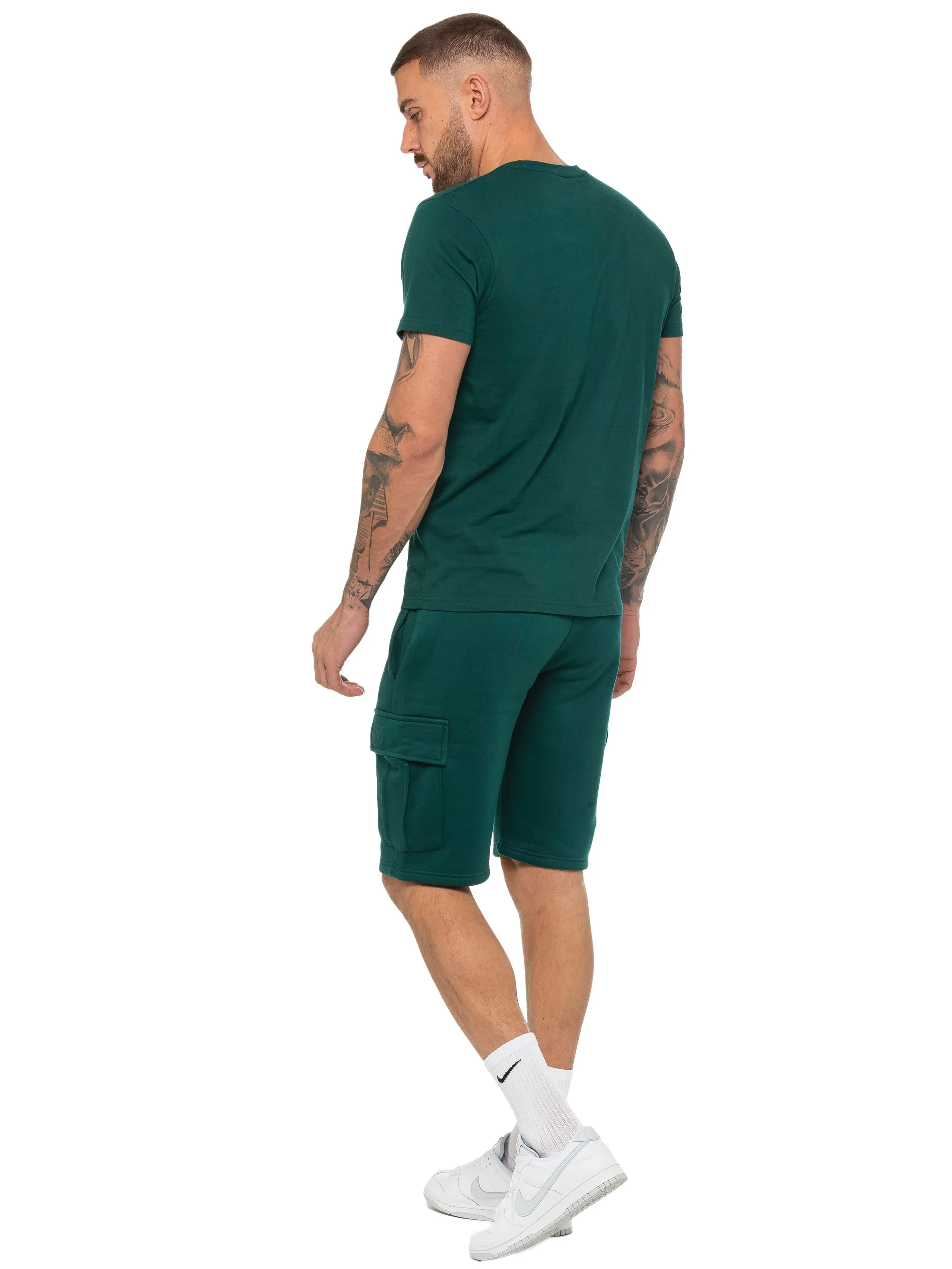 Enzo | Mens T-Shirt Tracksuit Set With Shorts