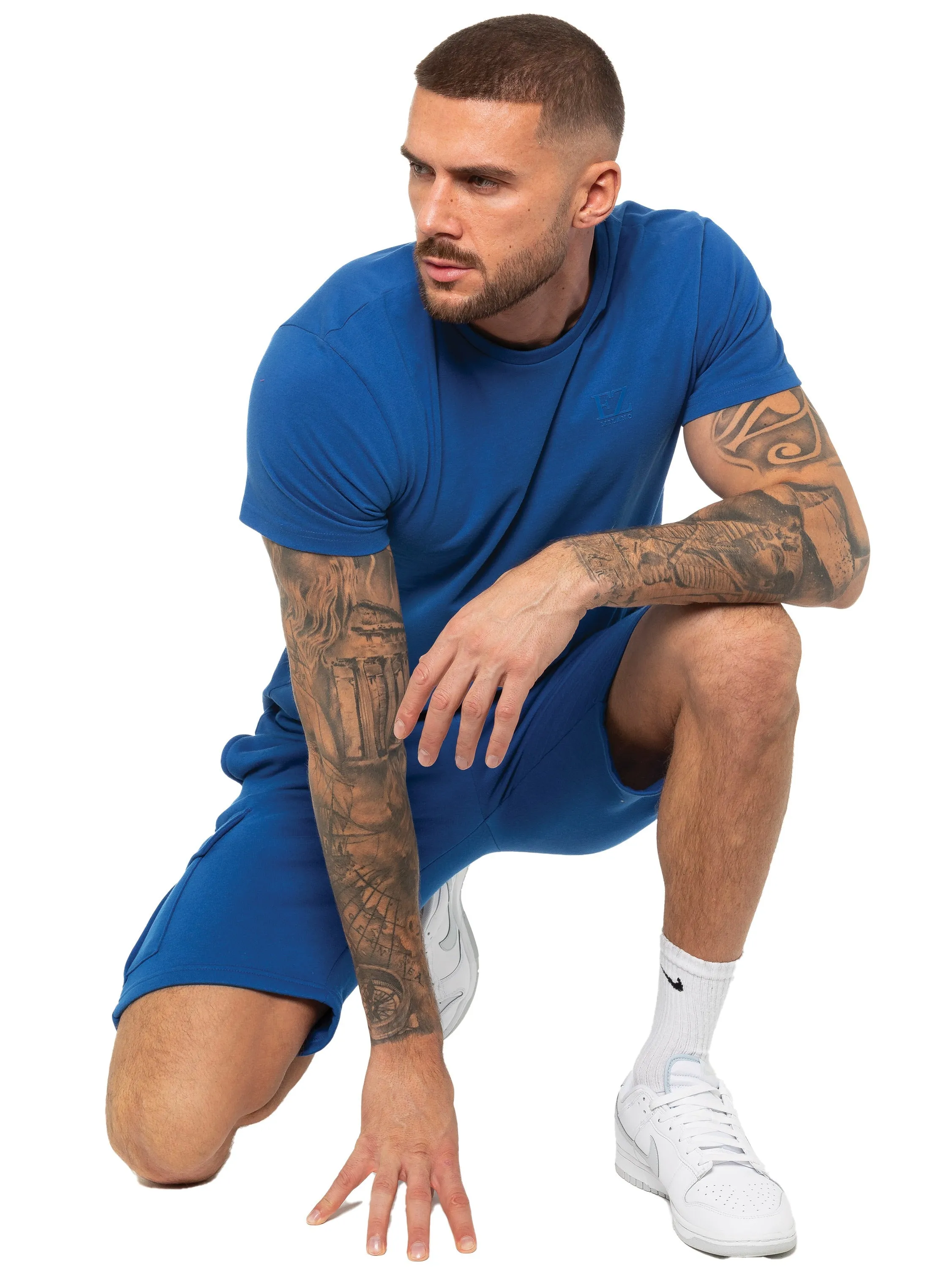 Enzo | Mens T-Shirt Tracksuit Set With Shorts