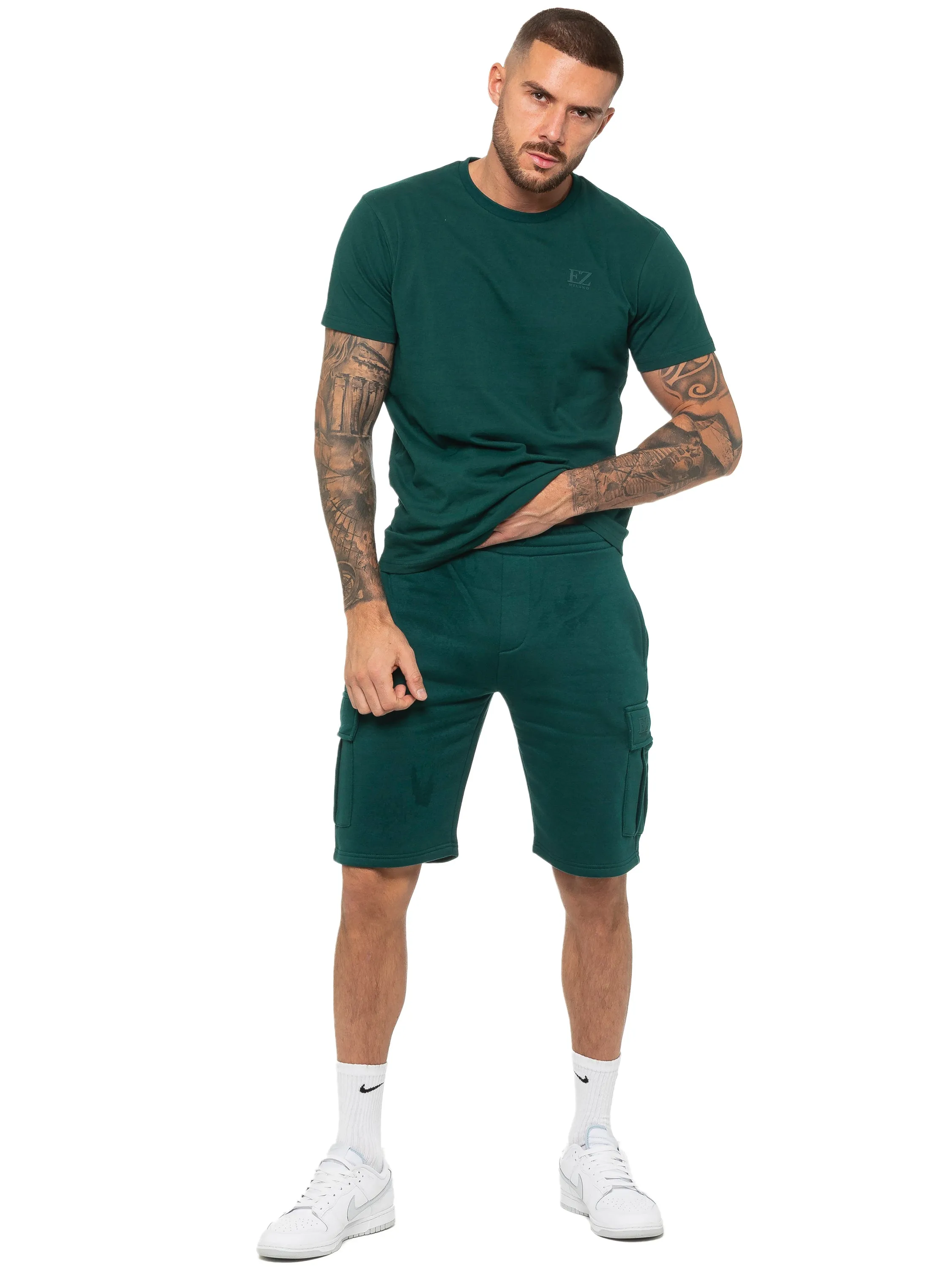 Enzo | Mens T-Shirt Tracksuit Set With Shorts