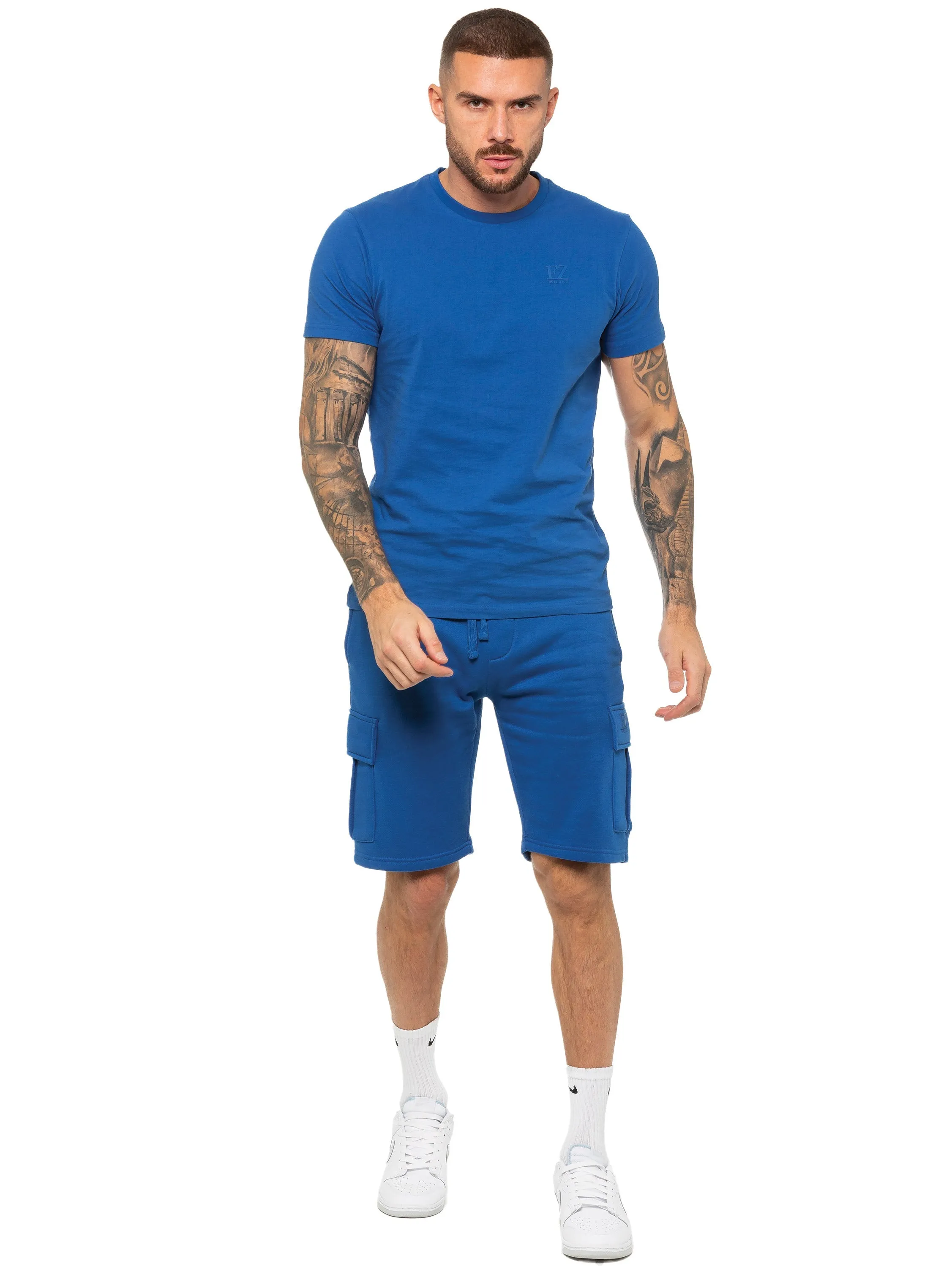 Enzo | Mens T-Shirt Tracksuit Set With Shorts