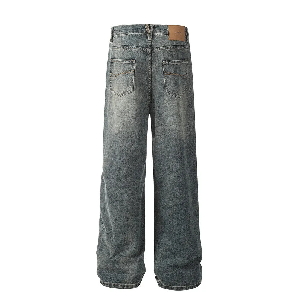 Fashion Personality Cut Straight Jeans For Men