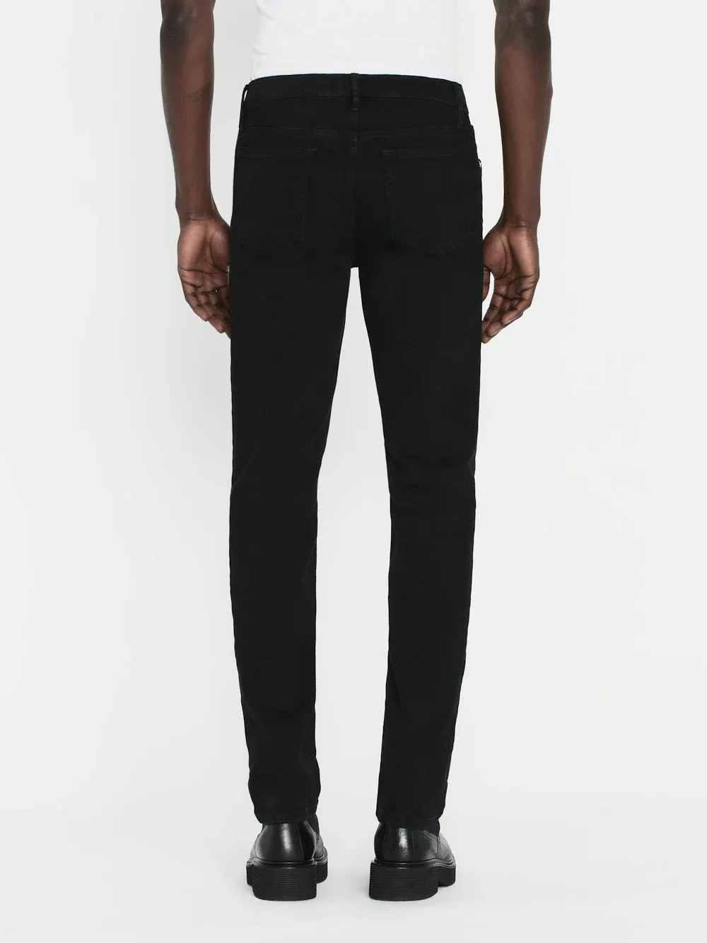 Frame Jetset Modern Straight Jeans in Black