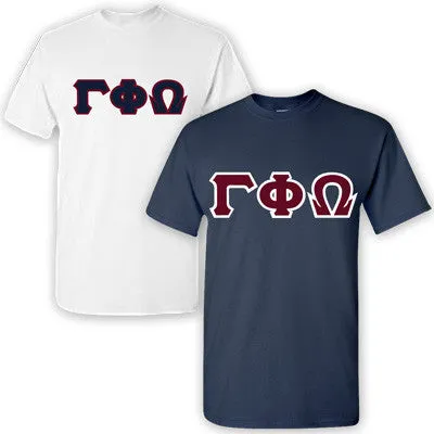 Gamma Phi Omega Lettered T-Shirt, 2-Pack Bundle Deal - G500 (2) - TWILL