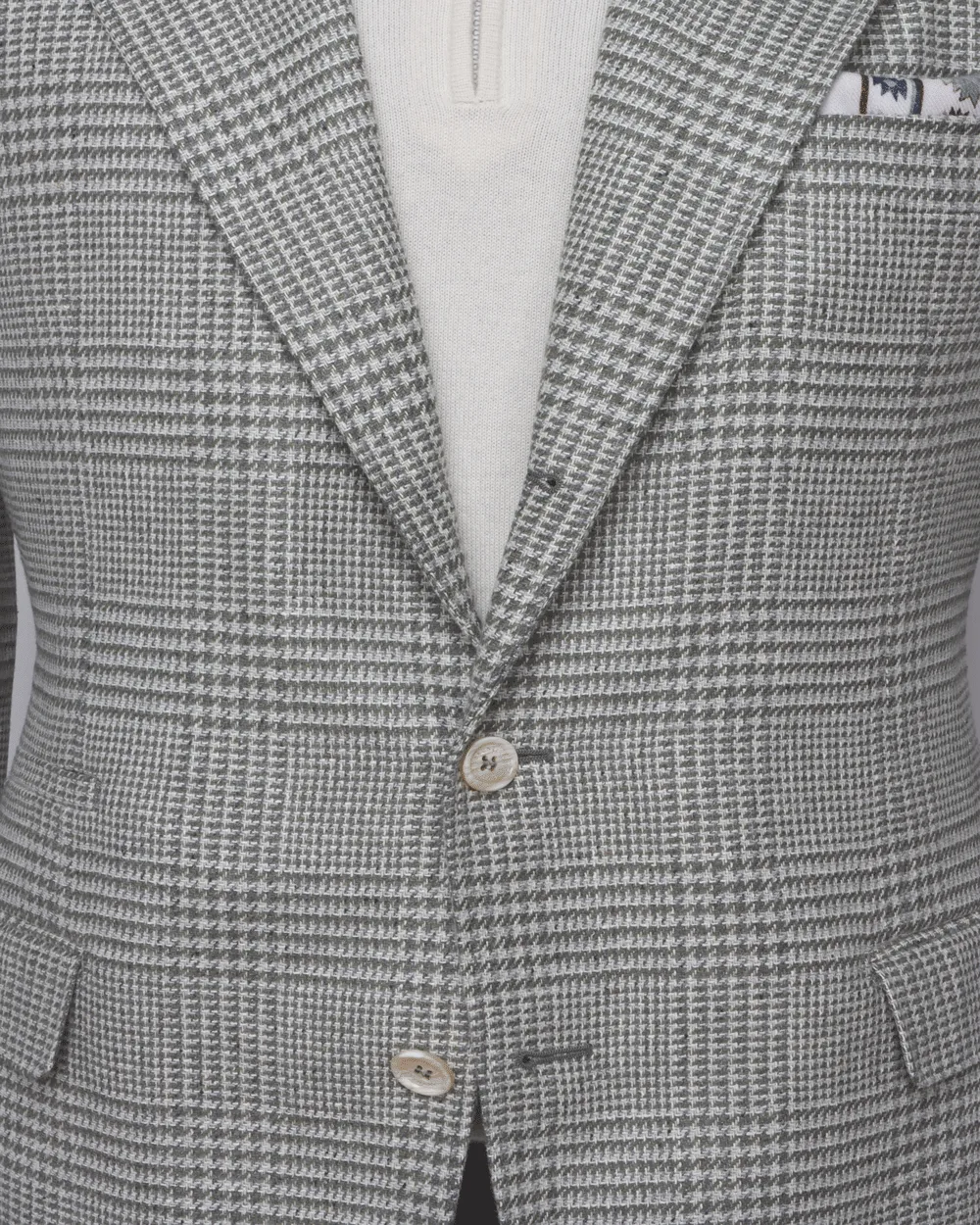 Green and Cream Glen Plaid Sportcoat