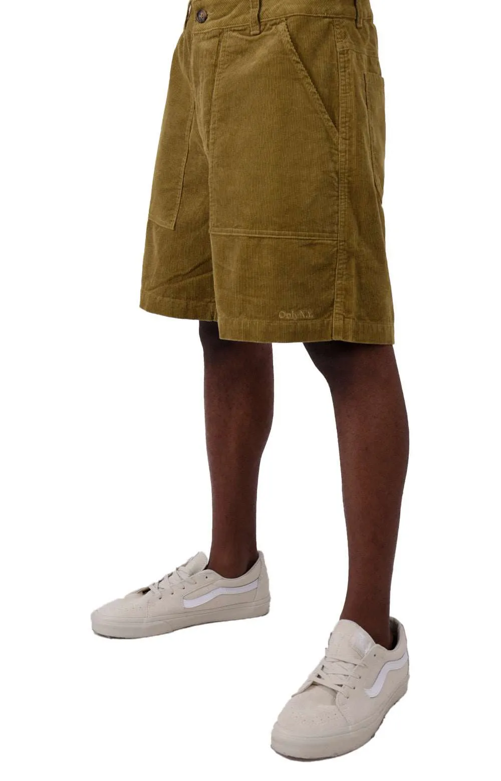 Herb Green Corduroy Fatigue Shorts