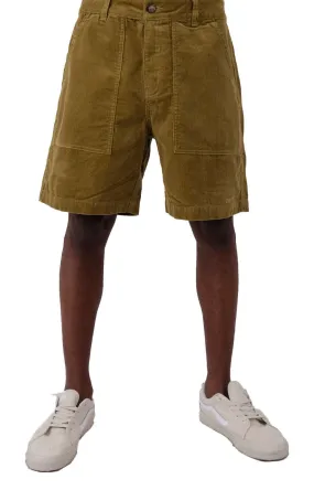 Herb Green Corduroy Fatigue Shorts