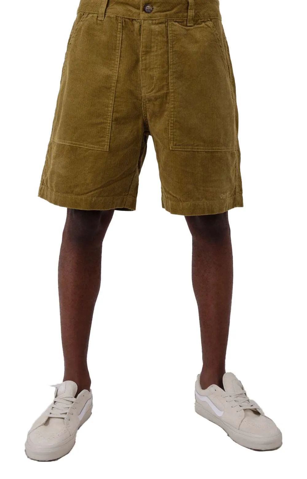 Herb Green Corduroy Fatigue Shorts