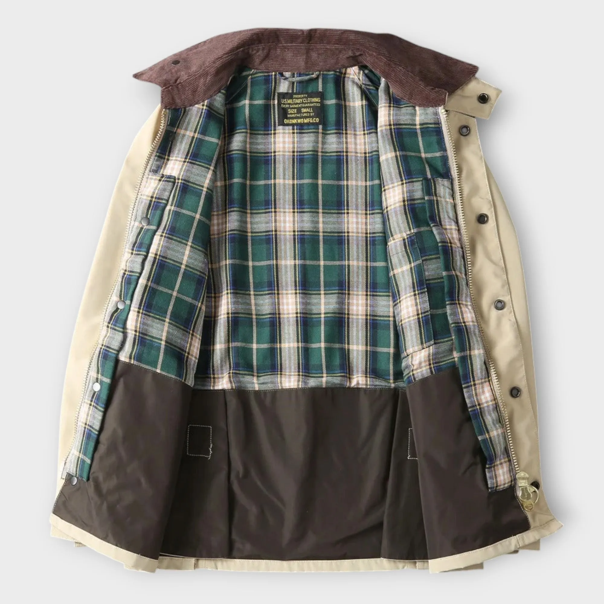 Jasper | Classic Men's Utility Jacket with Plaid Lining