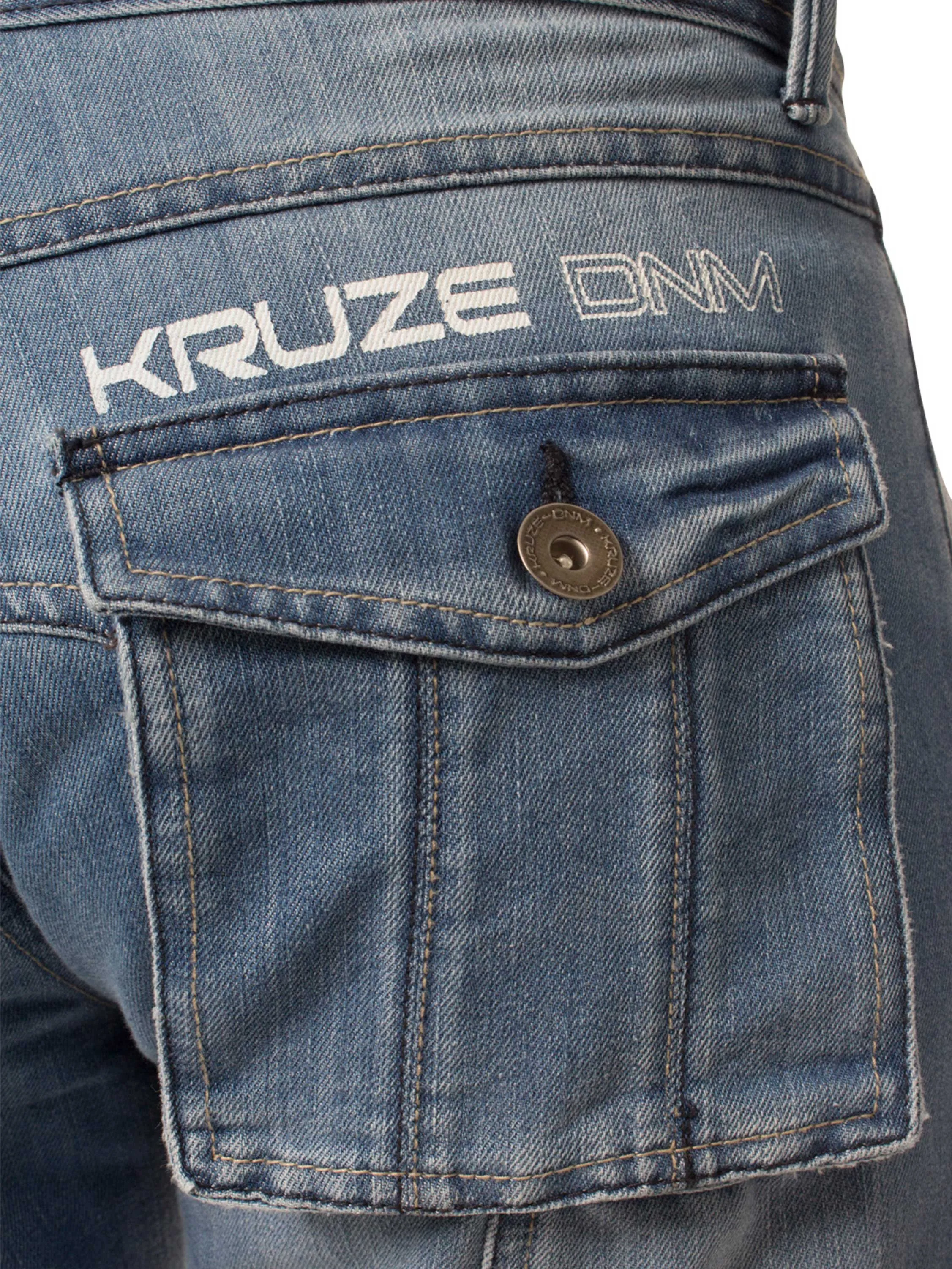 Kruze | Mens Cargo Combat Denim Jeans