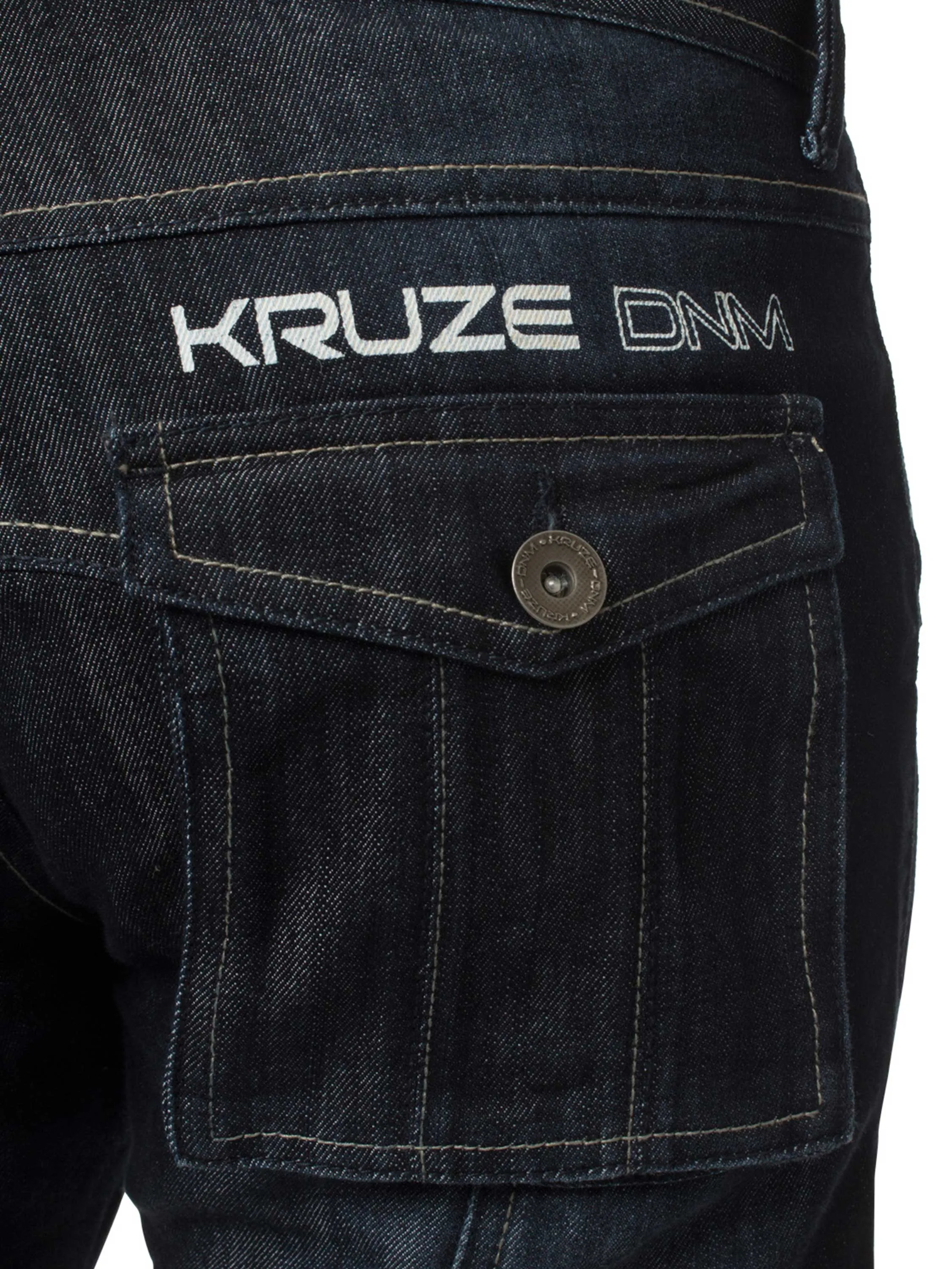 Kruze | Mens Cargo Combat Denim Jeans