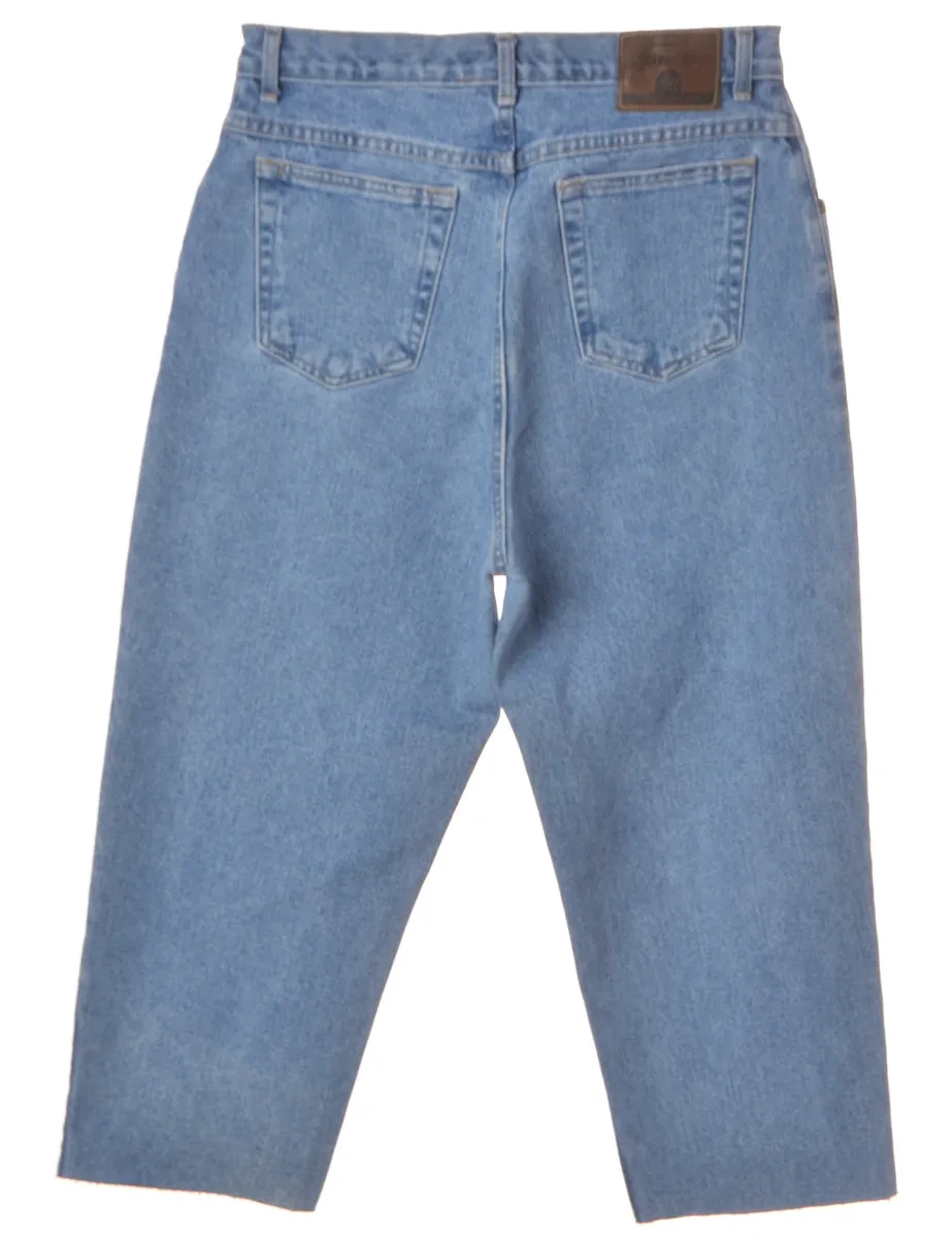 Label Tapered Men's Cropped Jeans