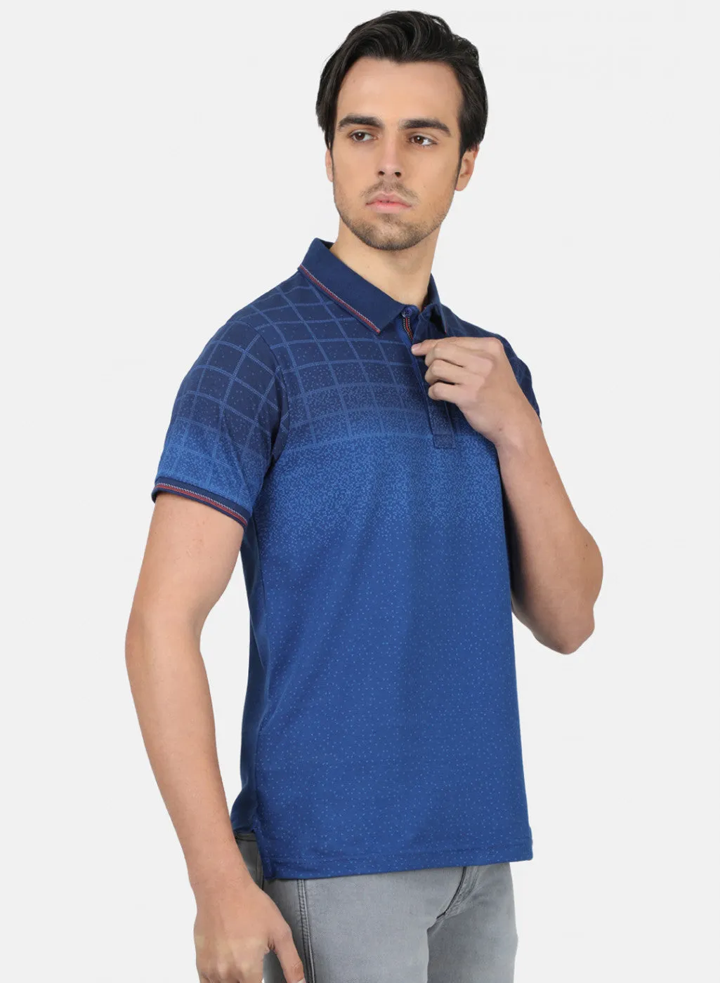 Men Blue Printed T-Shirts