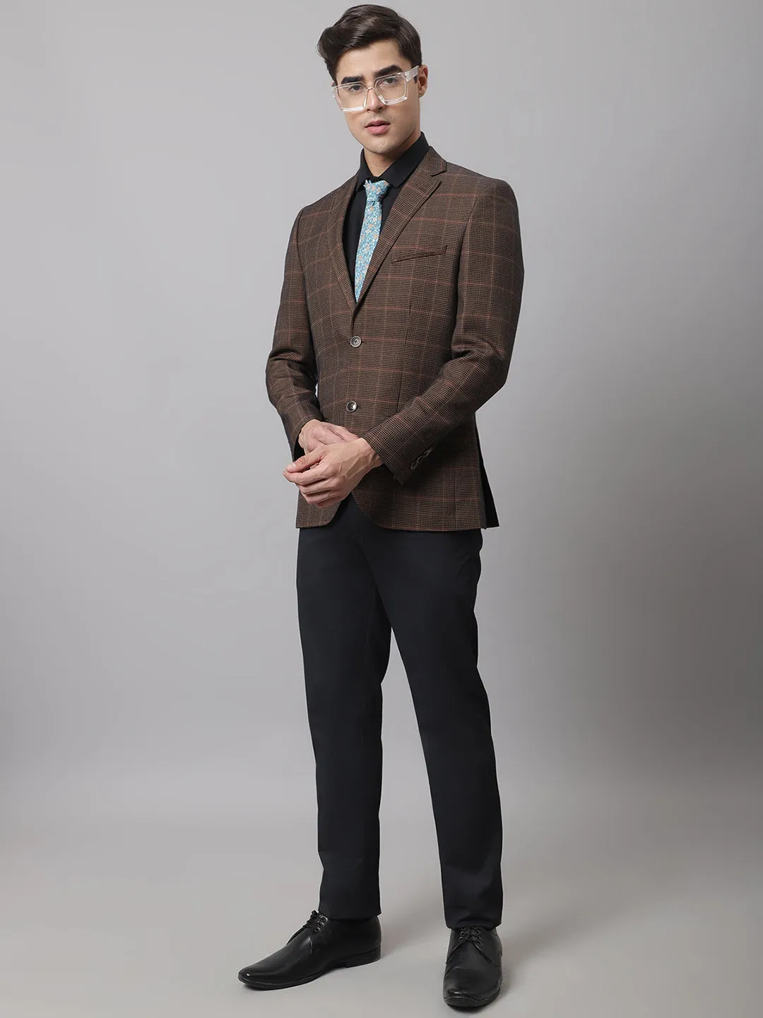 Men Dark Camel Formal Blazer