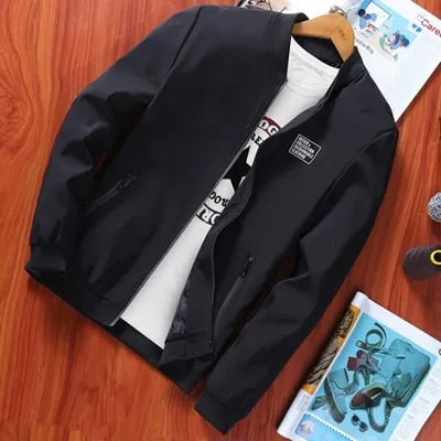 MEN'S BOMBER ZIPPER JACKET WINTER MALE FLEECE WARM COATS CASUAL STREETWEAR  HIP HOP SLIM FIT MEN'S JACKETS