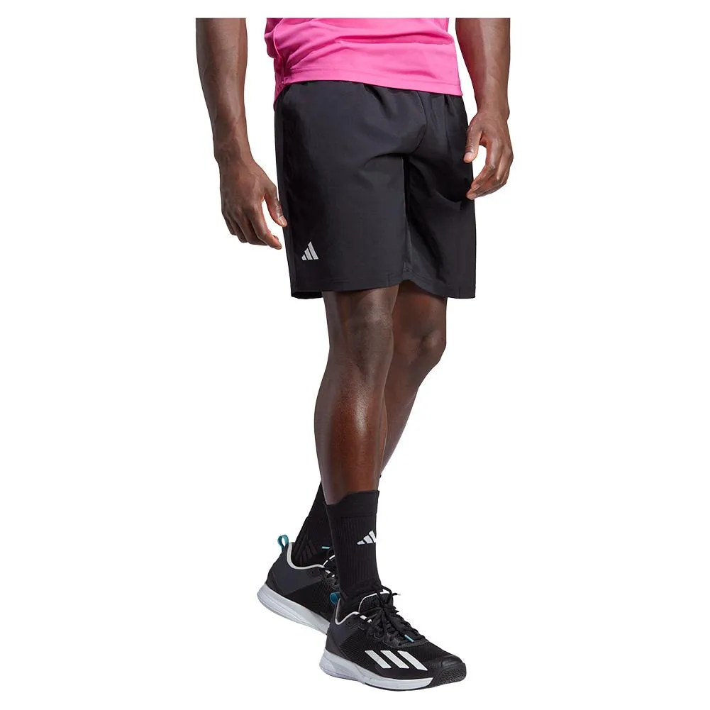 Men's Club 3-Stripe 9 Inch Tennis Shorts Black